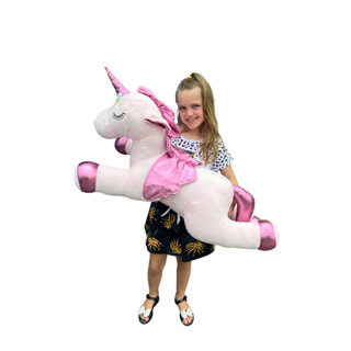 Unicórnio Pelúcia Brilho Rosa Almofada 90cm Fofinho Decoração Presentes Quarto Festa Infantil em Oferta na Shopee