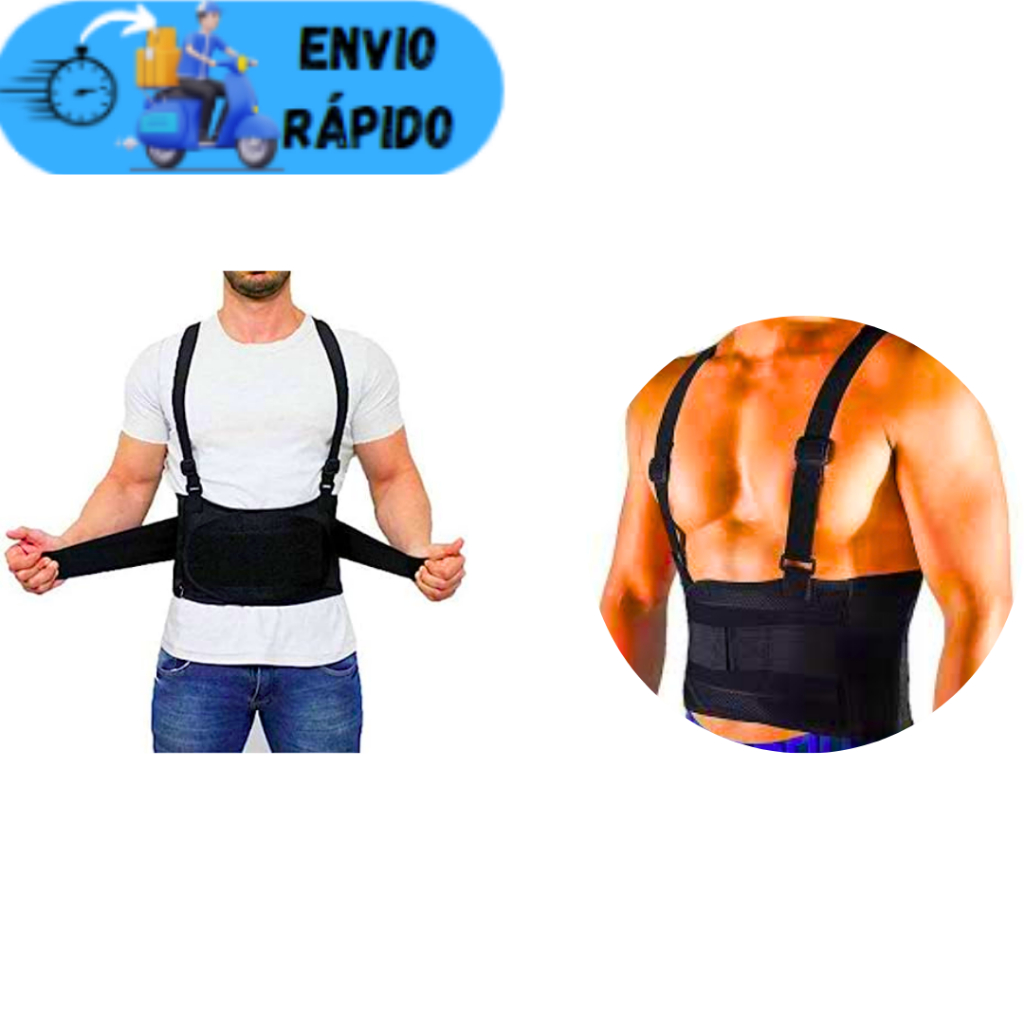 Cinta Lombar Postura Ergonômica Velcro Ajustável Academia EPI Esportes Levantamento Peso Costas