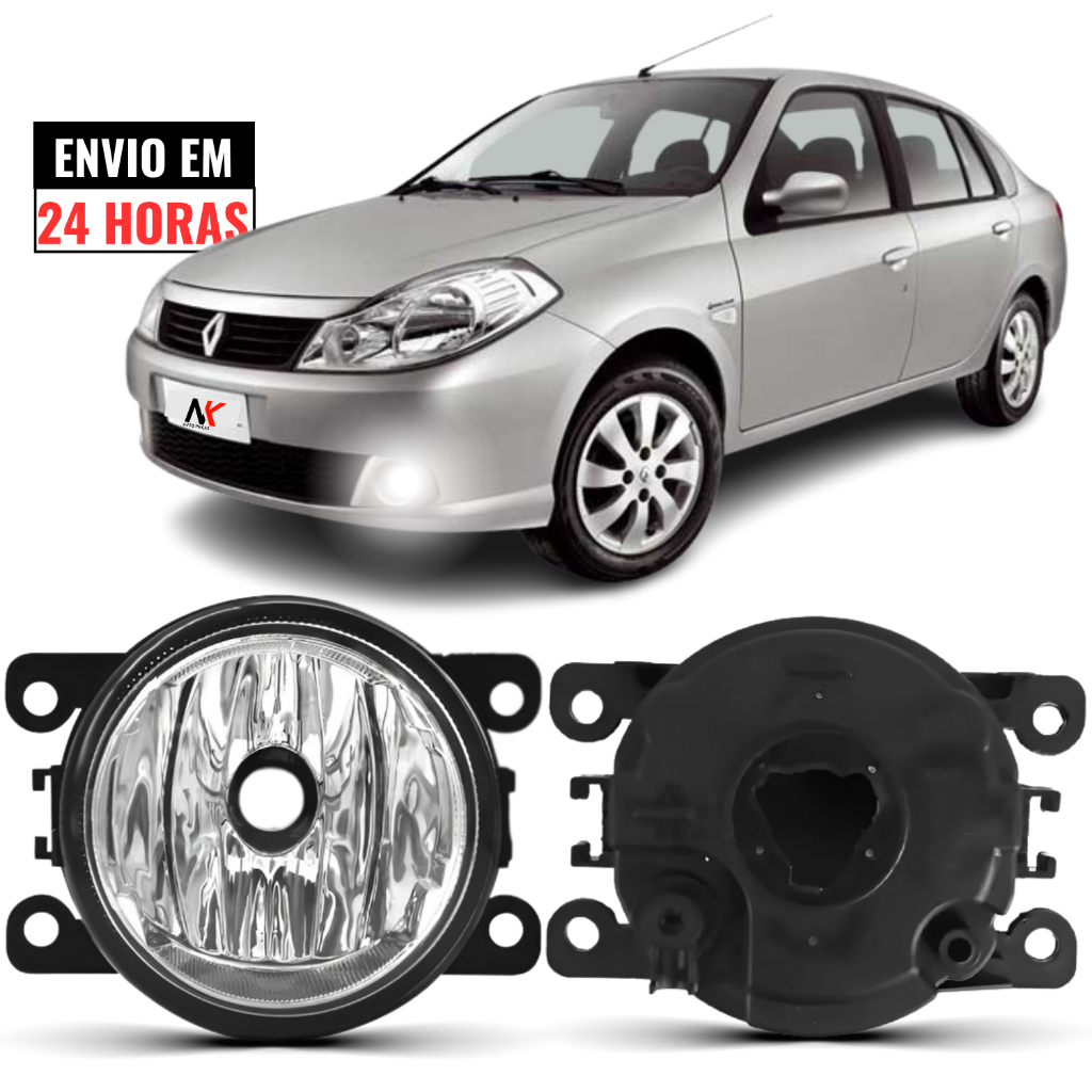 Farol Milha Renault Symbol 2009 2010 2011 2012 2013 em Oferta na Shopee