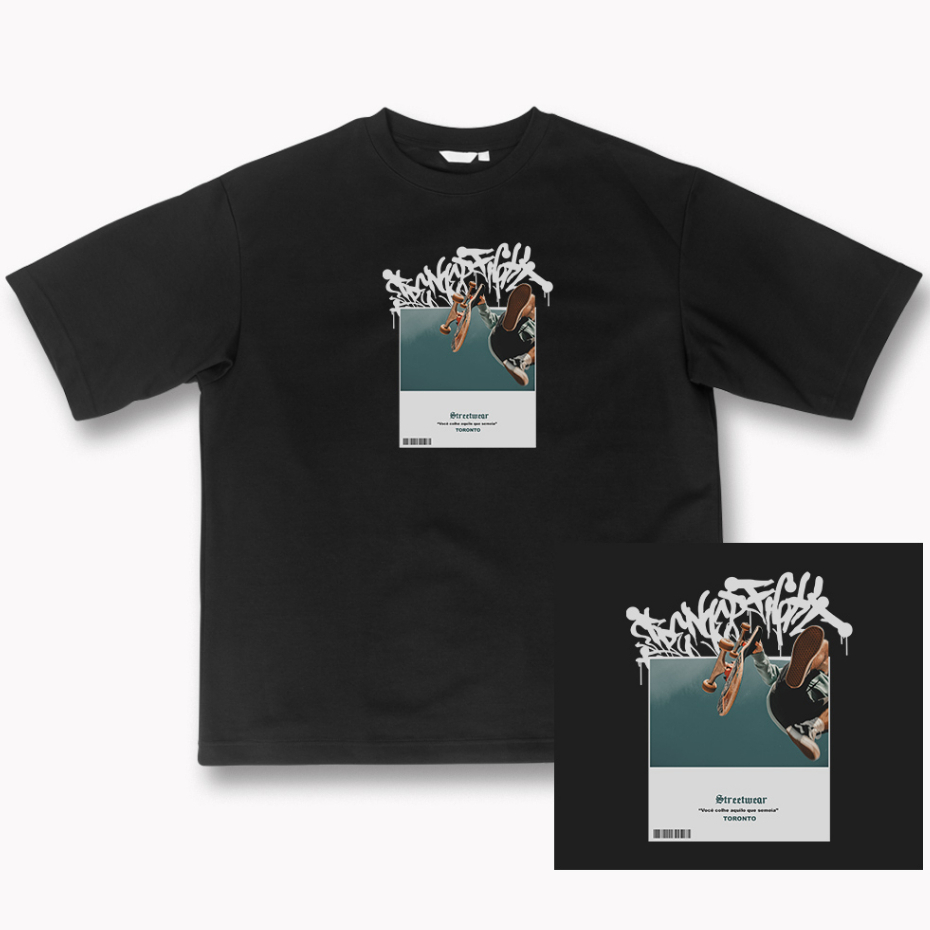 Camiseta OVERSIZED estampada blusa camisa Streetwear em algodão 30.1 modelo skate Premium OVERSIZED