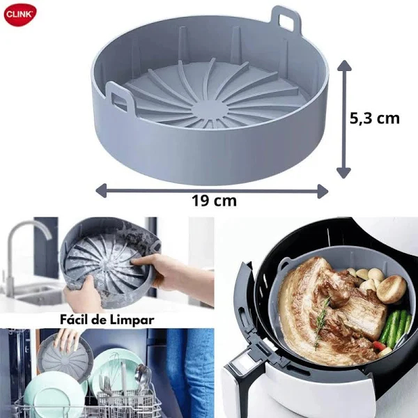 Forma Redonda Cesto De Silicone Fritadeira Elétrica tipo Airfryer