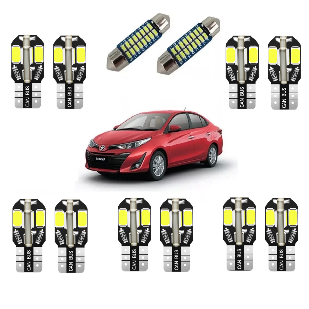 Kit Led Completo Toyota Yaris Internas Placa em Oferta na Shopee