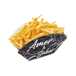 100 Embalagem Batata Frita Porção Salgadinho Frango Frito Cestinha Canoa 250g