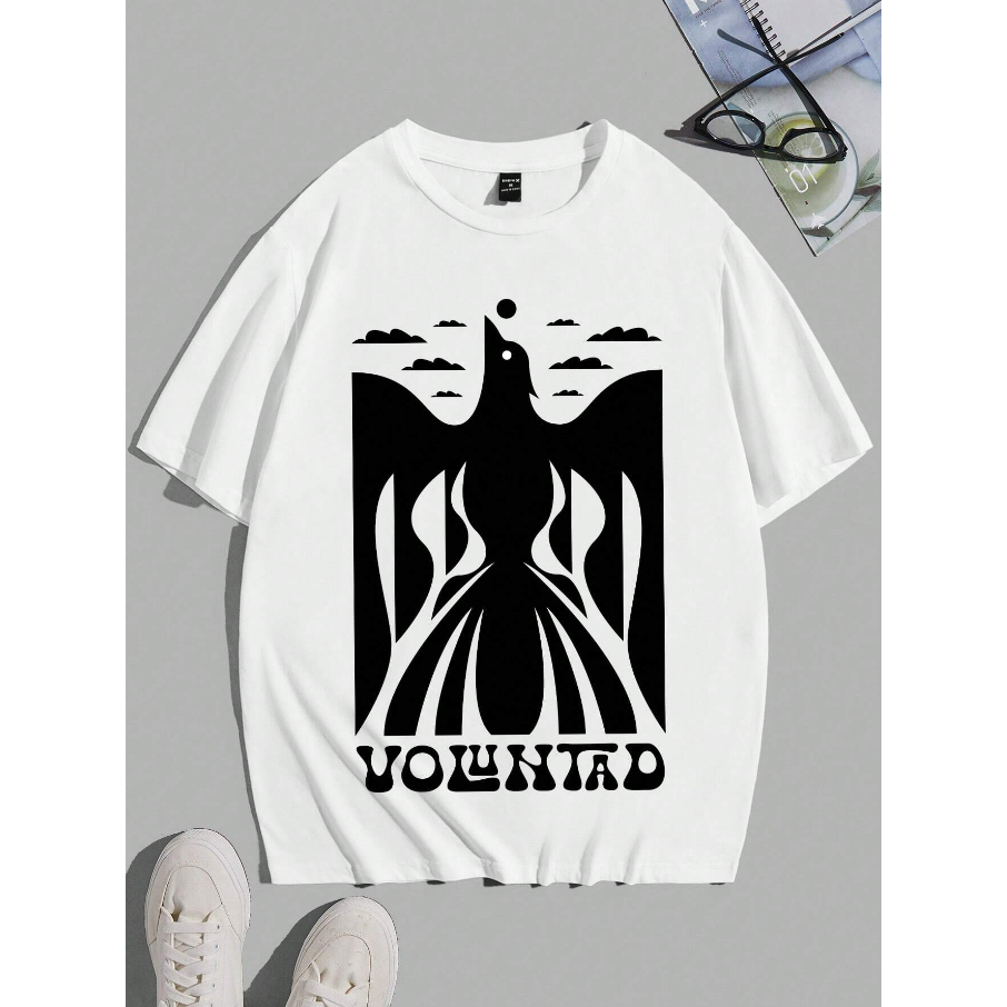 Camiseta Águia Negra Old School Oversized Streetwear