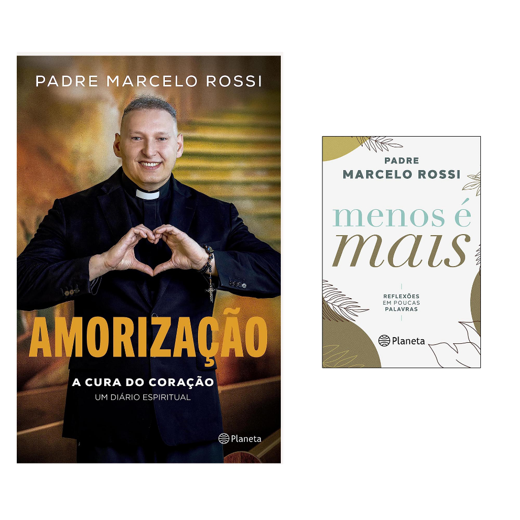 Livro Amorização + Menos é Mais - Padre Marcelo Rossi