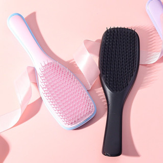 Escova Moderna Raquete Macia De Plastico Para Todos Os Tipos De Cabelo Macia E Delicada