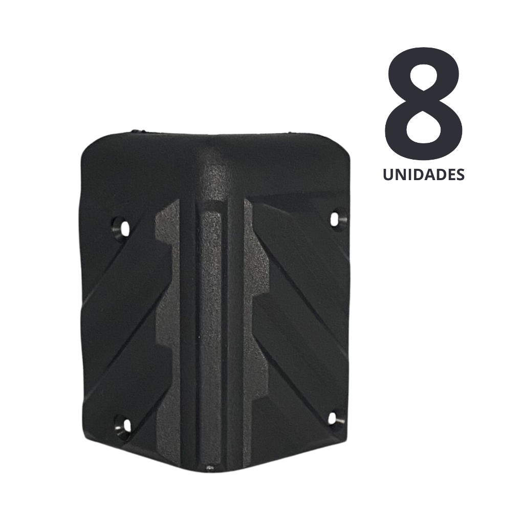 Cantoneira Arredondada Plástica Para Caixa De Som 8 Unidades