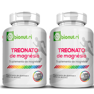 Kit 2x Treonato de Magnésio 120 Cápsulas 500mg Bionutri