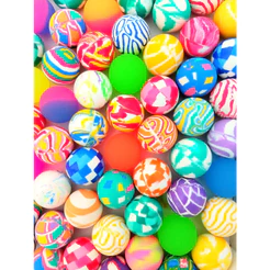 Bolinha Pula Pula 27mm Colorida Pacote Com 100 Bolinhas Para Maquina De Venda Vending Machine