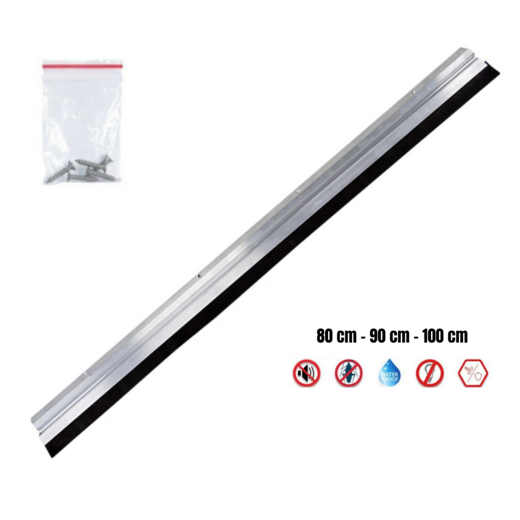 Protetor de Porta Residencial Veda Porta Friso 80cm 90cm 100cm Impermeável Rodo Vedante De Alumínio em Oferta na Shopee