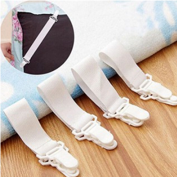 Conjunto 4 Peças Prendedor Prendedores 2,5X22,5CM de Lençol Para Todo Tipo de Cama Universal Clink