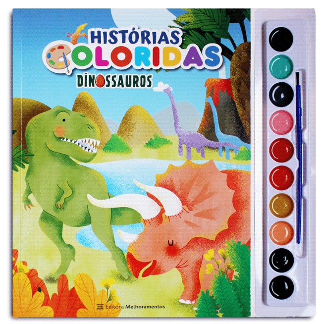 Histórias Coloridas - Dinossauros. Histórias Coloridas. Rebeca Lacerda. Aquarela. Melhoramentos