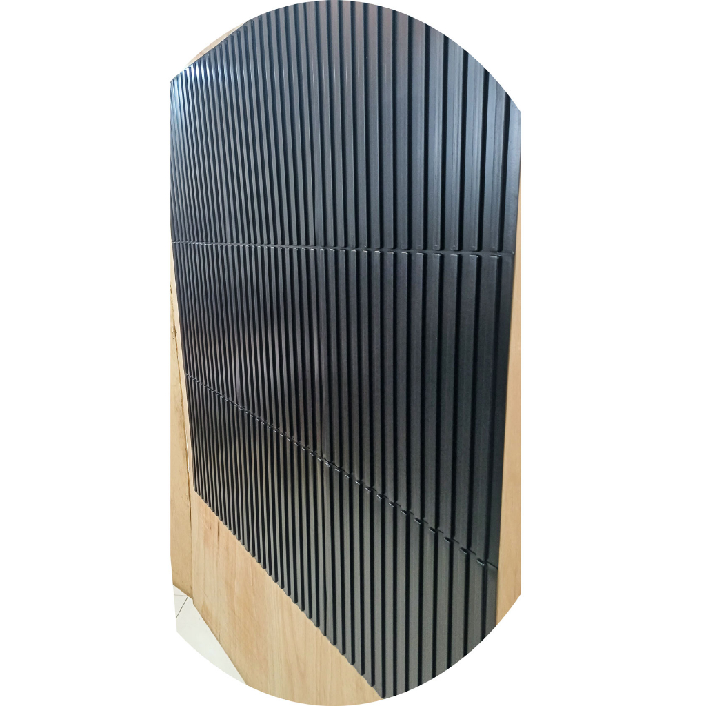 2,5 m² Kit C/ 10 Placas 3d 51x51 (alto adesivo) Revestimento Parede Alto Relevo Painel 3d Ripado 2,5 m²