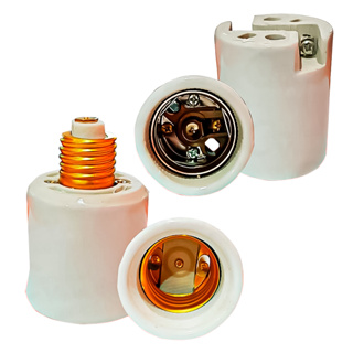 Soquete Bocal Adaptador Porcelana Sem Rabicho Para Lâmpadas E27 P E40 4A e 6A/0-250V e 0-500V Decorlux em Oferta na Shopee