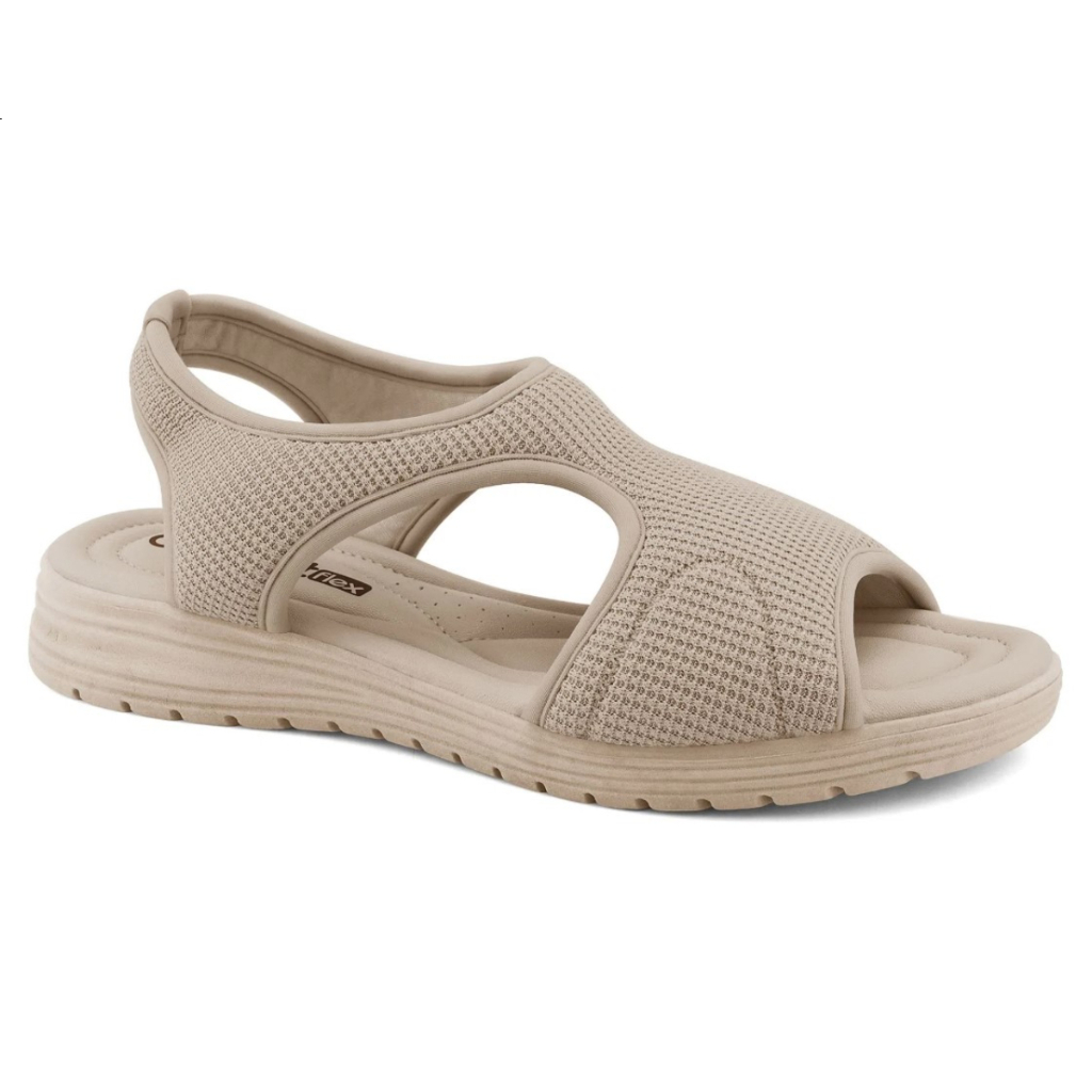 Sandália Papete Anabela Casual Confortavel Comfortflex