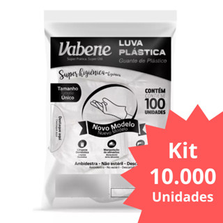 Luva Plástica Descartável Transparente CX c/ 10.000 unidades - Promoção