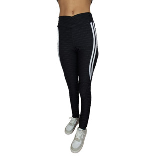 Calça Legging Bola Listrada Para Caminhada Corrida Moda Fitness