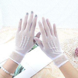 Luva de malha arrastão Noiva Geek Sexy feminina estilo elegante renda branco moda menina venda quente 1 par Casamento Festas