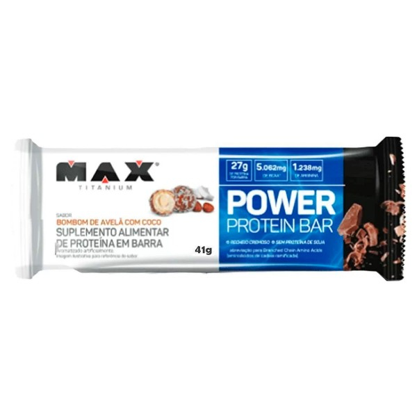 Power Protein Bar 41g (Unidade) - Max Titanium