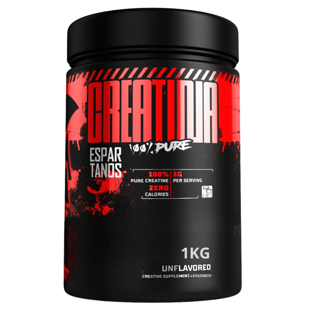 Creatina Monohidratada 100% Pura 100g, 300g, 500g e 1kg - Suplemento Para Massa Muscular - Espartanos