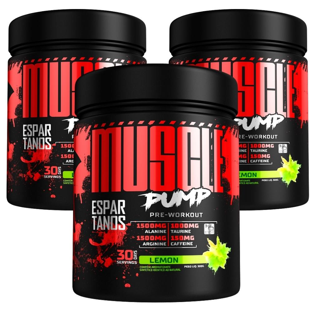 Pré Treino Muscle Pump Suplemento Pre Workout 300g - Espartanos