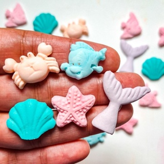 Mix de Confeitos Comestíveis Fundo do Mar Sereia Rosa 30 unidades em Oferta na Shopee