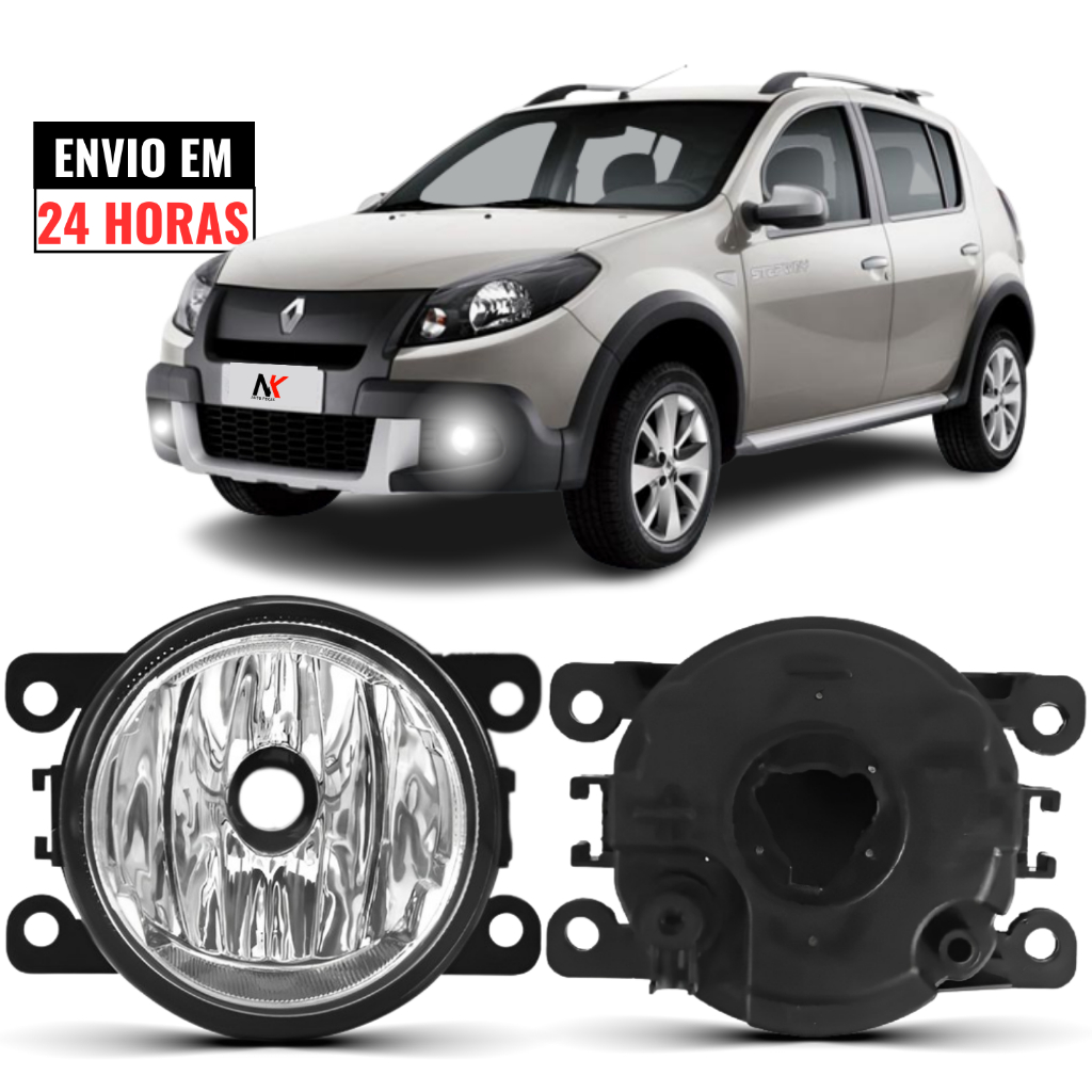 Farol Milha Sandero Stepway 2009 2010 2011 2012 2013 2014 2015 2016 em Oferta na Shopee