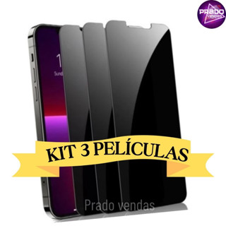 Kit 3 Película IPhone Privacidade de Vidro 3D Privativa Anti-Espião iPhone 6 7/8 7/8 Plus X/XS XR XSMAX 11 11Pro 14 ProMax 14 plus