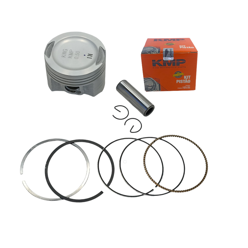 Kit Pistão Anéis (0.50mm) Cg 125 Fan 2009 2010 2011 2012 2013 a 2018 Nxr 125 Bros 2013 2014 2015 em Oferta na Shopee