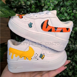 Tênis Branco Infantil Customizado Ursinho Pooh