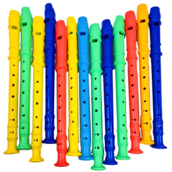 10 Flauta Doce Infantil Brinquedo Musical Lembrancinha Kit Festa Aniversario Quermesse novo