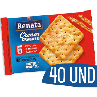 Bolacha Biscoito em Sache Cream Cracker Individual Renata - 40 und