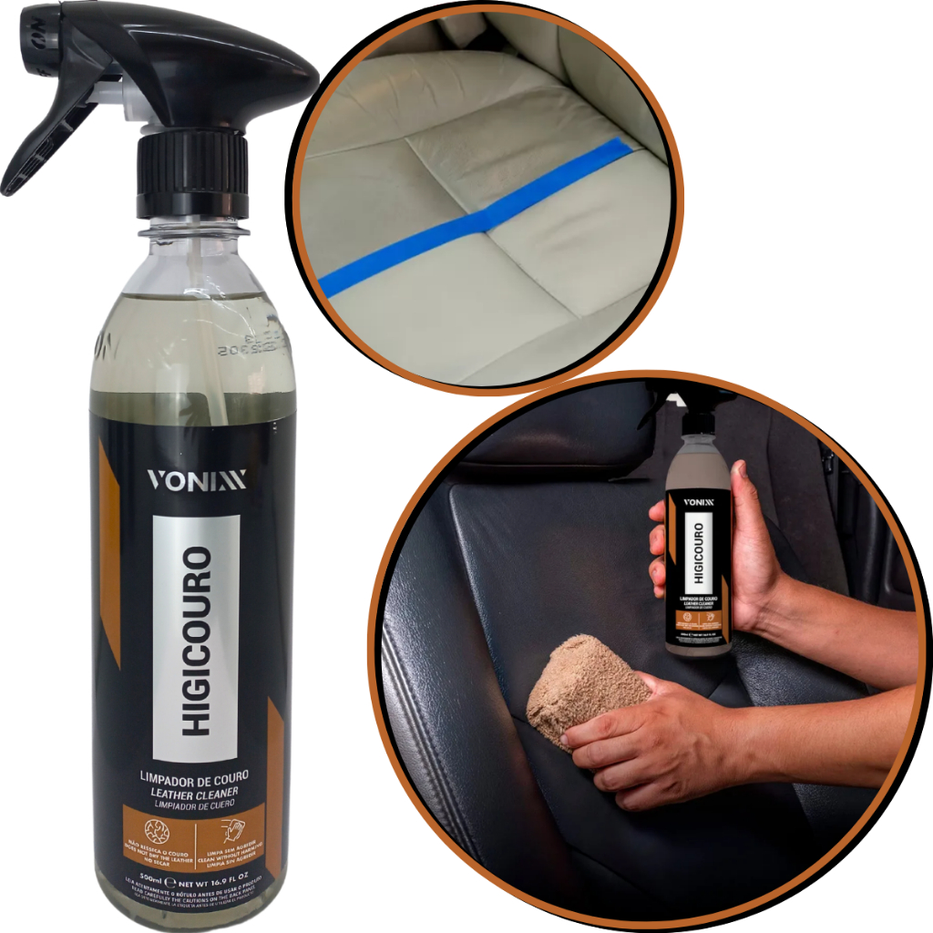 Limpador de Couro Higicouro Limpa e Higieniza 500ml Vonixx