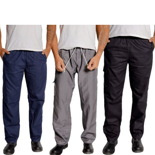 Calça De Brim Profissional Pedreiro Pintor Encanador com Bolso Cargo  37