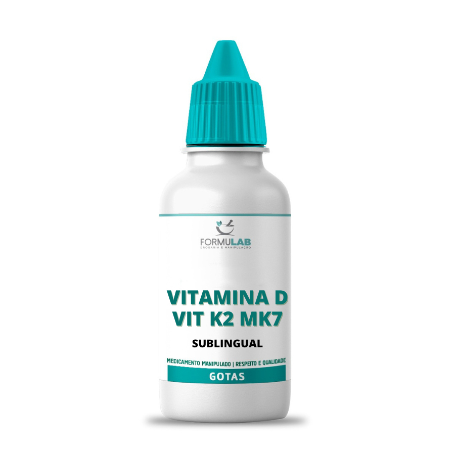 Vitamina D3 10.000ui + Vitamina K2 - MK7 100mcg - Gotas Sublingual 10ml