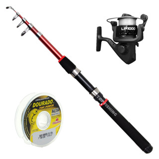 Kit De Pesca Completo Vara Smart 1.50m Molinete Albatroz Fishing