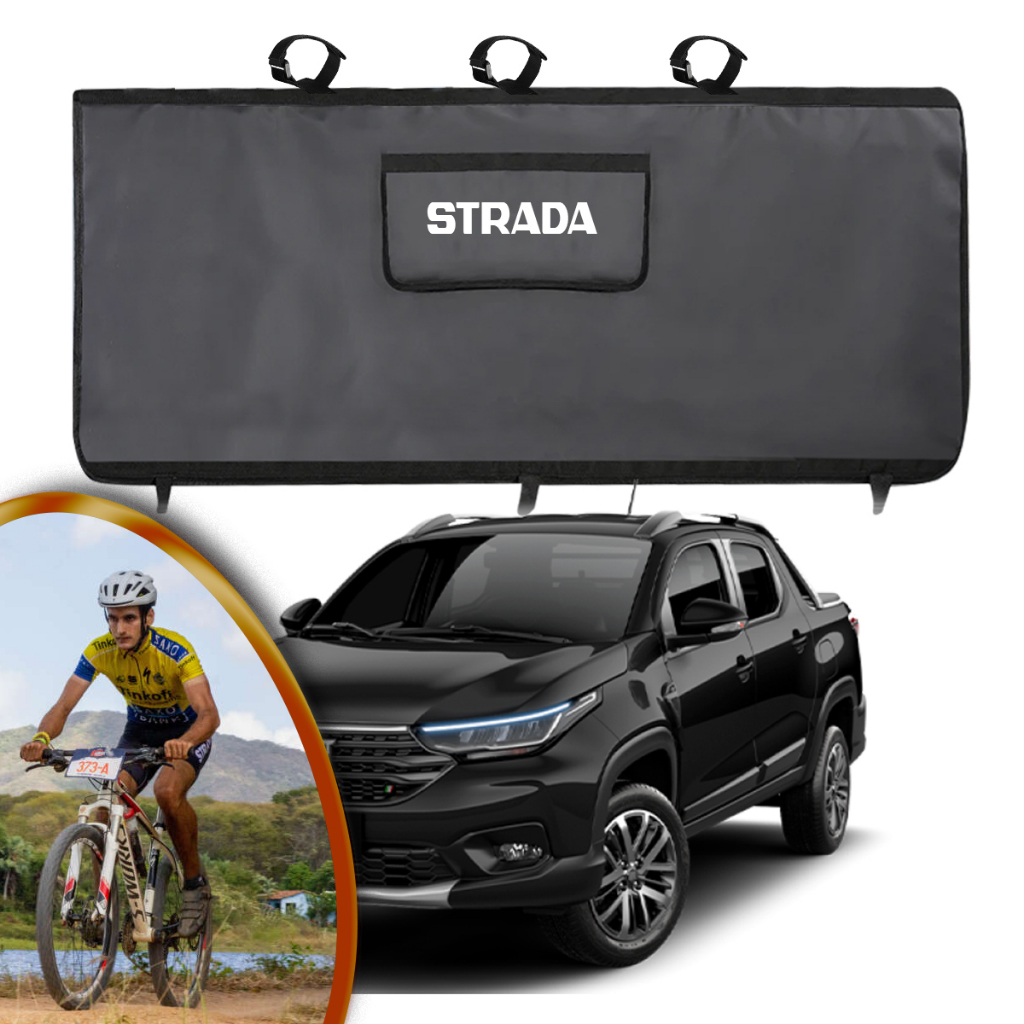 Transbike Fiat Strada Caminhonete Protetor Bike C/ Velcro Trukpady Pro
