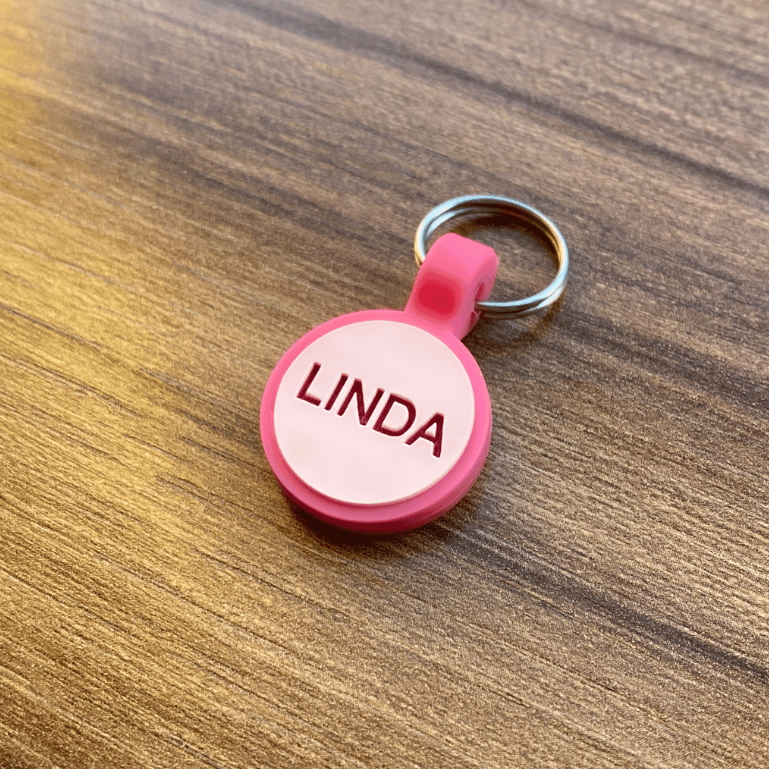 Placas de Identificação Pet Em Borracha Silicone Pet Name Círculo Mini Candy