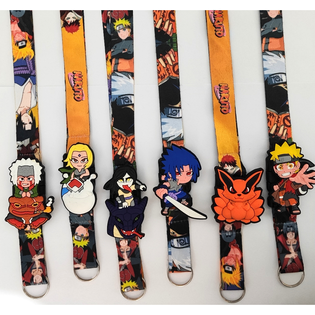 Cordão Engate Rápido Aplique Emborrachado Naruto em Oferta na Shopee