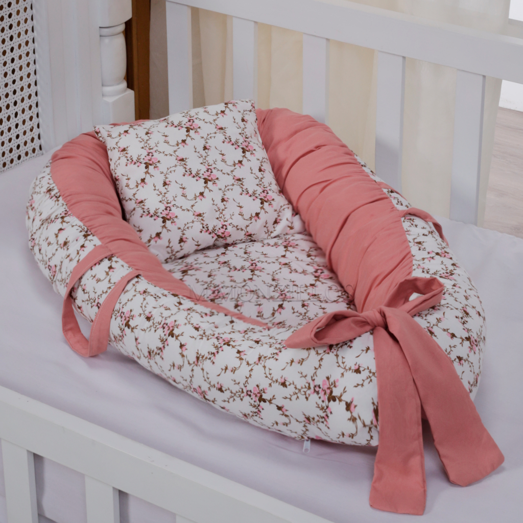 Ninho Redutor Berço Bebê 100% Micropercal várias estampas + almofada anatômica em Oferta na Shopee