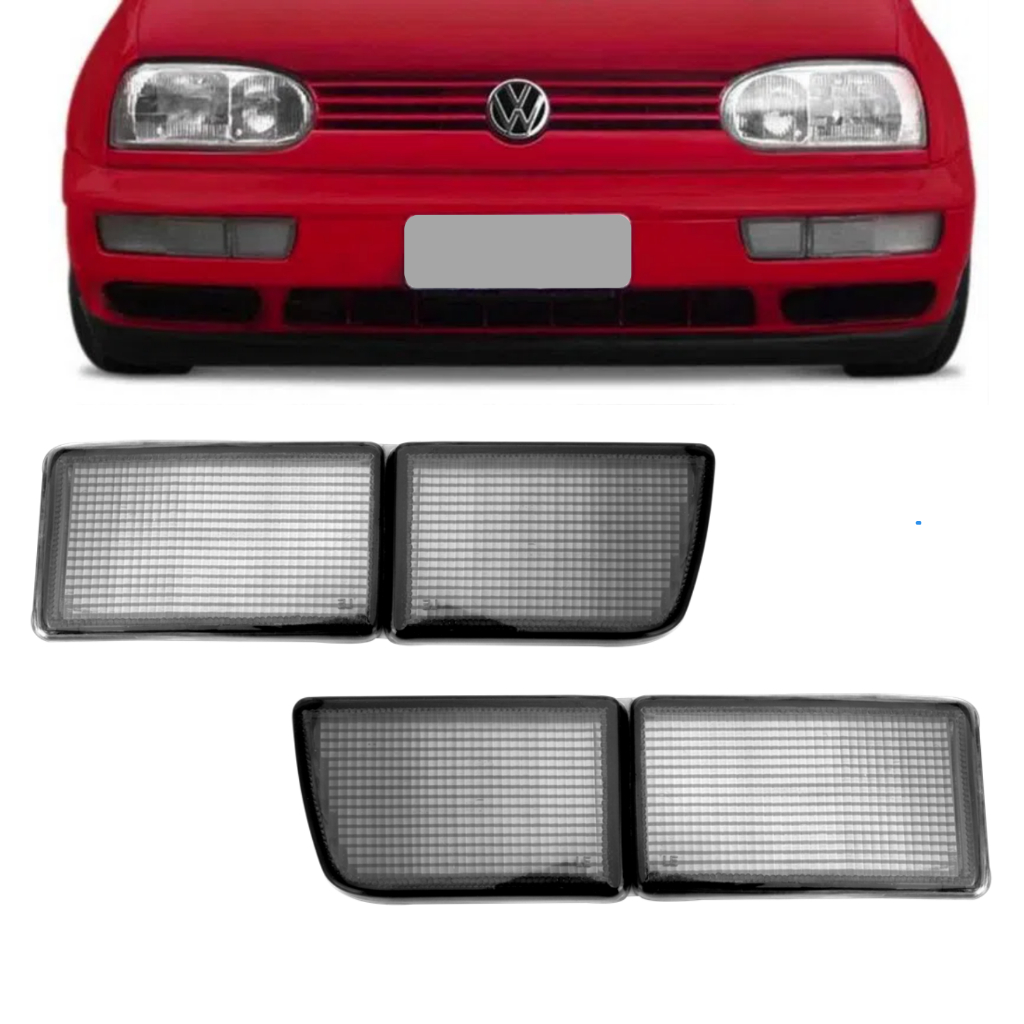Par Aplique Defletor Dianteiro Golf Mexicano Alemao 1994 1995 1996 1997 1998 Fumê
