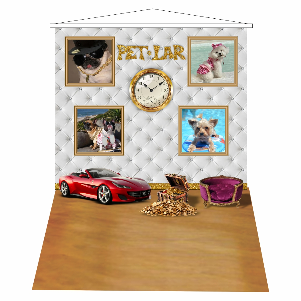 Painel Fundo Fotográfico Pet Shop Rico Milionário Ostentação