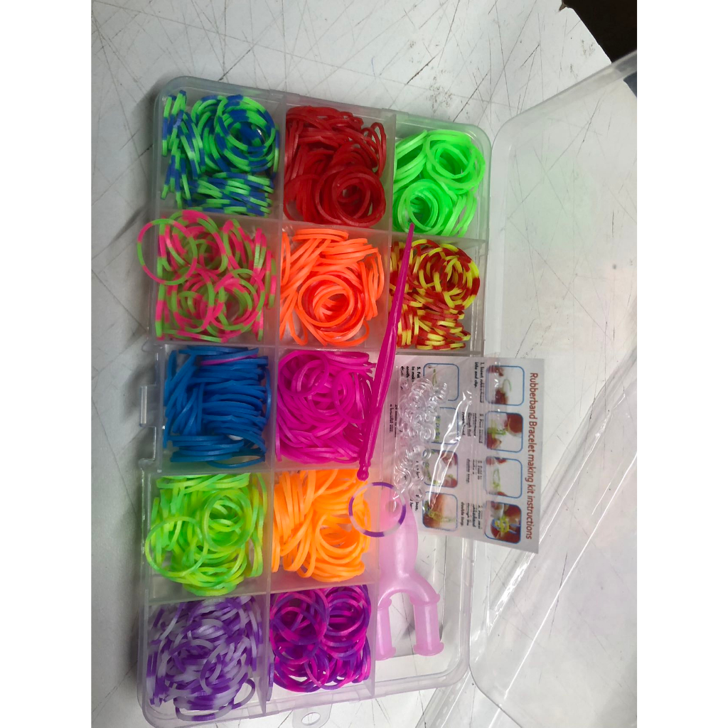 Kit  Maleta 600 Elásticos Pulseira Presente em Oferta na Shopee