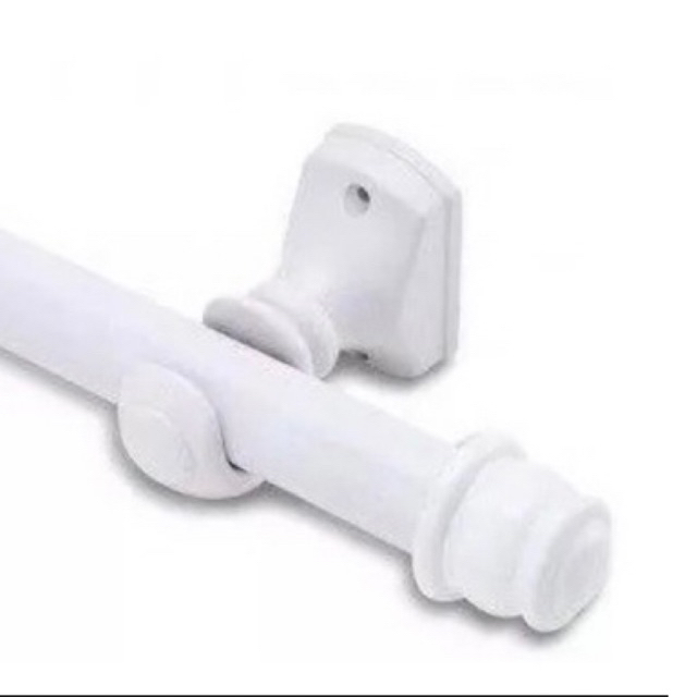 Kit de varão de cortina 1,5 metros 28mm branco (grosso)