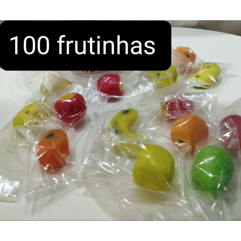 100 frutinhas de leite em pó ninho NA CAIXA,para aniversários,fazendinha