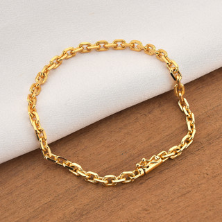 Pulseira Masculina Cartie Cadeado com Fecho Canhão Banhada a Ouro18k Bracelete Masculino