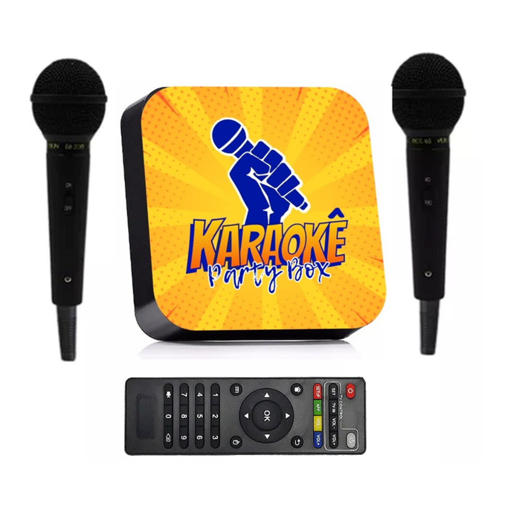 Kit Karaokê Completo +2 Microfones +De 2000 Músicas Diversas - Sistema Novo Lançamento Box Diversão
