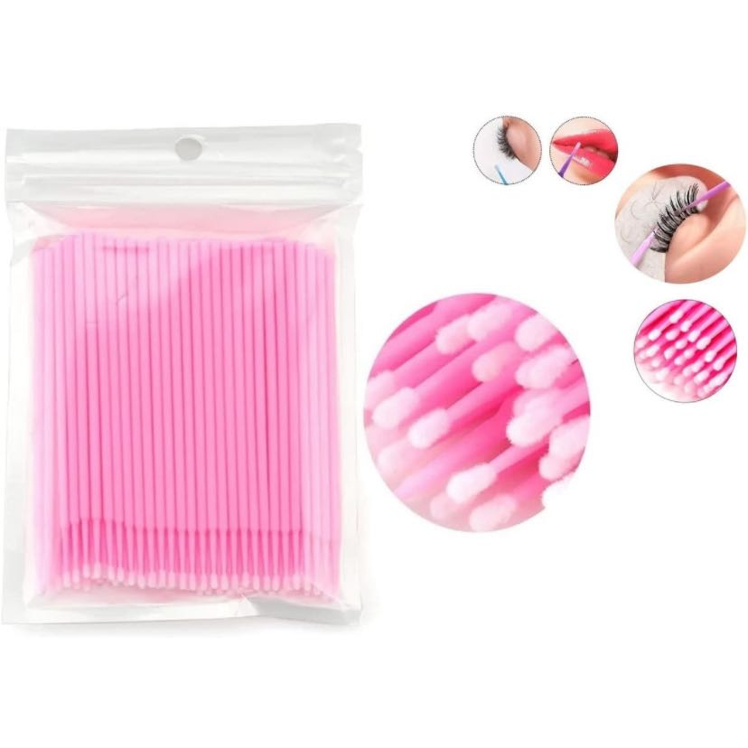 Kit 100 Microbrush Cotonete Alongamento Fio A Fio Cílios OFERTA!!