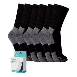 Kit 3 Pares Meias Lupo Original Cano Alto Térmica Masculina