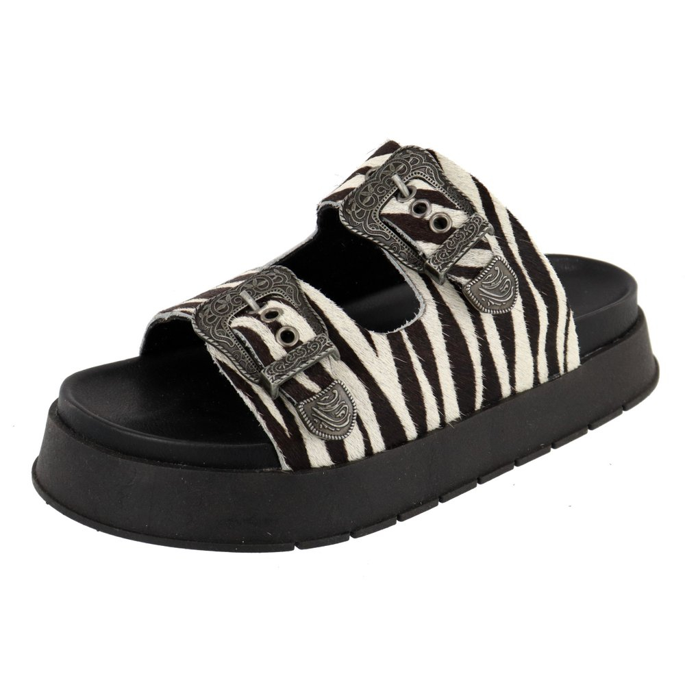 Sandália Flatform Animal Print Papete Feminina Birken com Fivela Plataforma Zebra Onça Lançamento